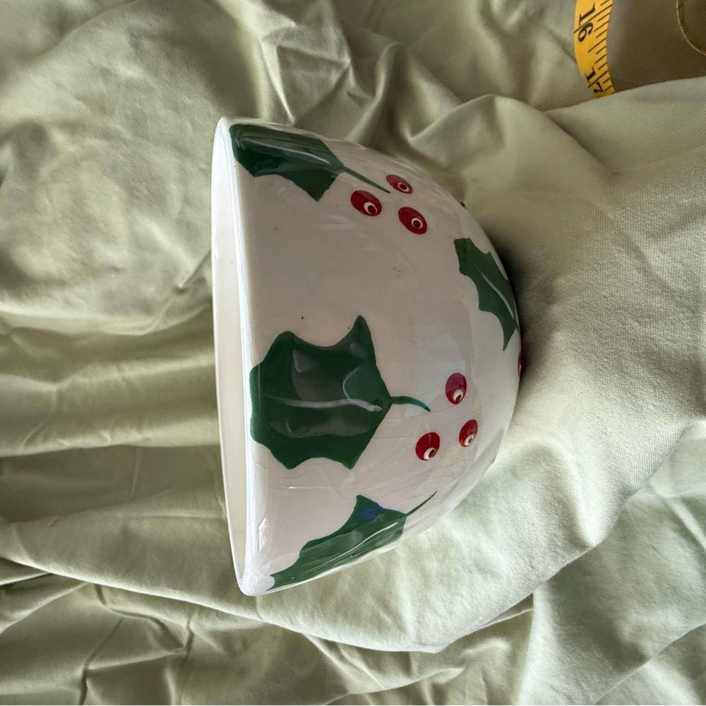 Holiday Holly Ceramic Bowl
